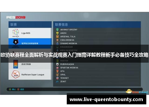 欧协联赛程全面解析与实战观赛入门指南详解教程新手必备技巧全攻略